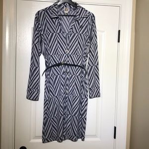 Anne Klein Navy belted dress